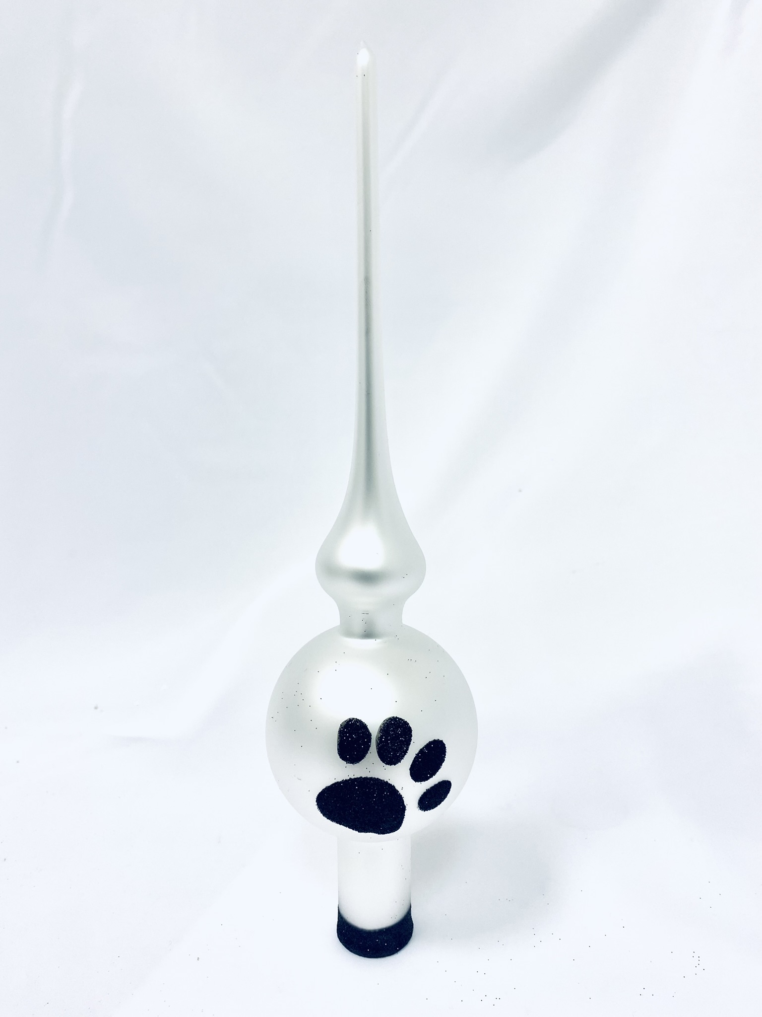 Irisa Vánoční ozdoby REX bílá špice s dekorem tlapka 28 cm, 1 ks Balení: 1ks, Barva: bílá