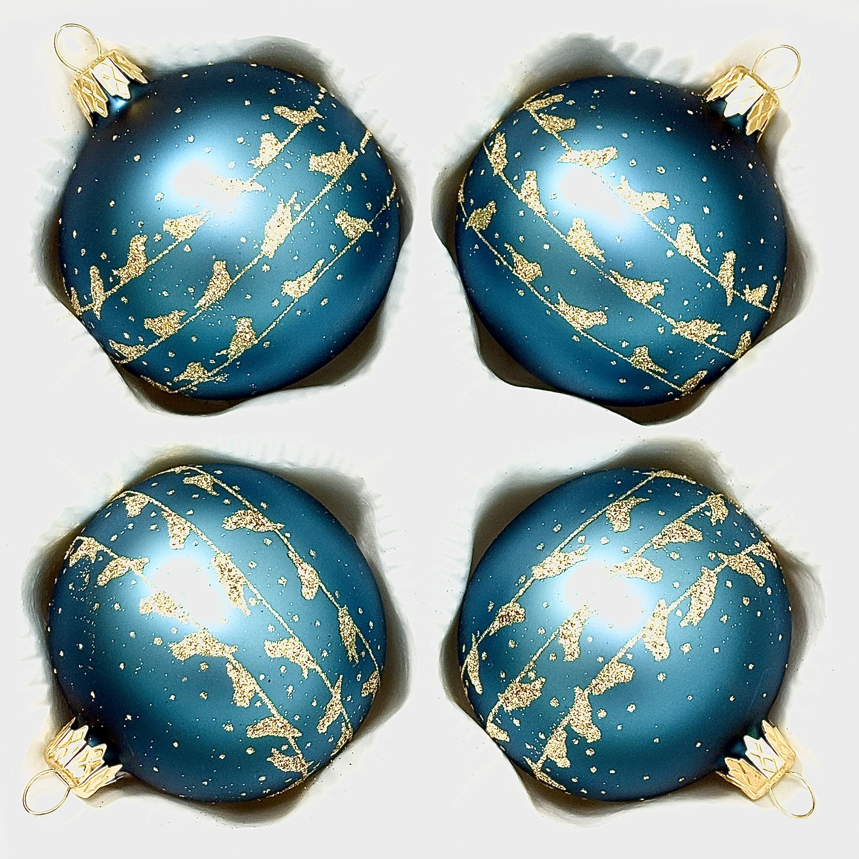 Zlatí ptáčci na tyrkysovém nebi ( sada 4 ks , 7 cm ) Balení: 4ks, Barva: modrá